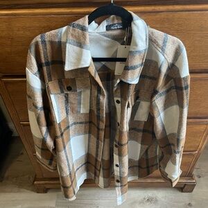 Plaid Button-Up Shirt